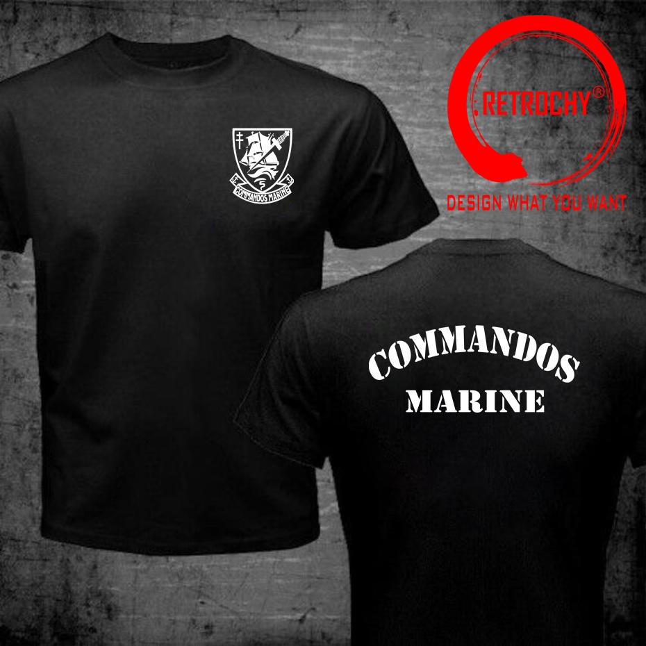 Funny T Shirt Unisex Military French Marines Special Operation Forces ComUnisexdos Marine T Shirts Unisex Casual TShirt Hombre Camisetas