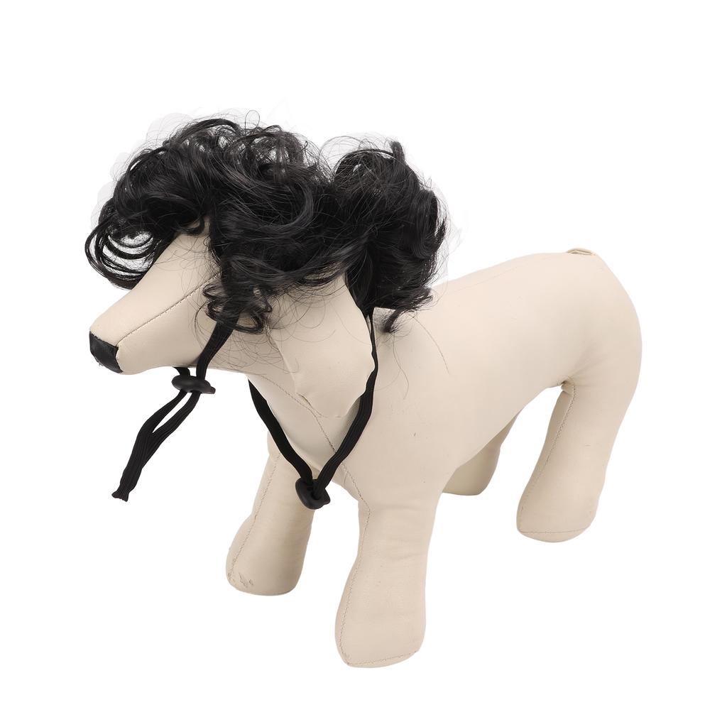 Pet Wig Elastic Band Washable Dog Cosplay Wig for Small Medium Large Dogs Cats