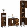 Vidaxl 3-Piece Bathroom Furniture Set, Smoked Oak