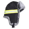 Reflektierende Winter-Trappermütze zum Radfahren Hohe Sichtbarkeit Warm Thermisch Fellige Ohrenklappen Mützen mit Abnehmbarer Brille