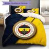 Fenerbahçe Pattern Bedding Quilt Set  Home Decoration  Gift (1 * Duvet Cover + 2 * Pillowcase  Without Core).xwn