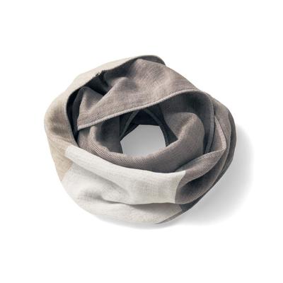 Belle Maison Gauze Cotton and Linen Towel Made In Beige Women's Triple-Layer Snood, Japan,