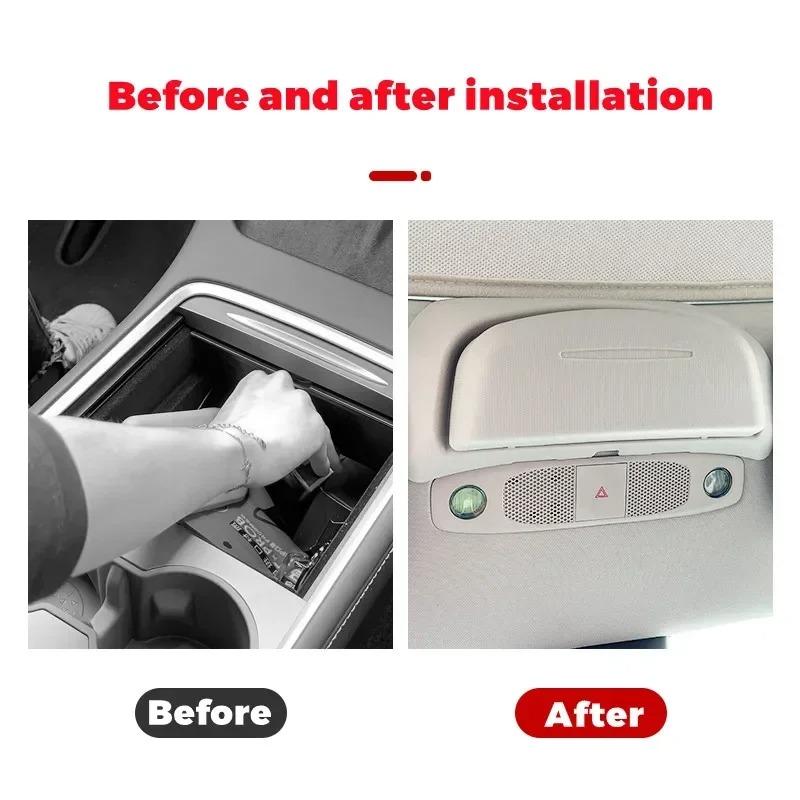 Car Glasses Box for Tesla Model 3/Y/3+ Highland 2024 Original Design Sunglass Sun Visor Clip Card Storage New Model Y Juniper
