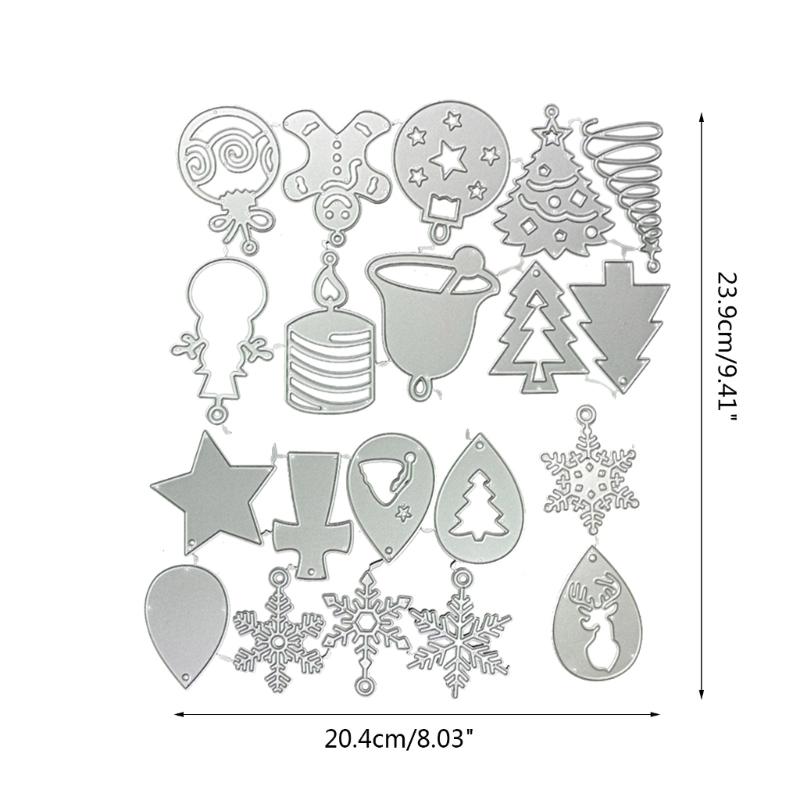 Christmas Earrings Metal Cutting Dies DIY Carbon Steel Embossing Template Metal Stencil Scrapbooking for Card Die Cuts