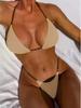 2024 Sexy Bikini with Toothpick Fabric - European and American Style Split Swimsuit