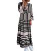 Fashion Women Summer Printed V Neck  Long Dresses Bohemian Dresses