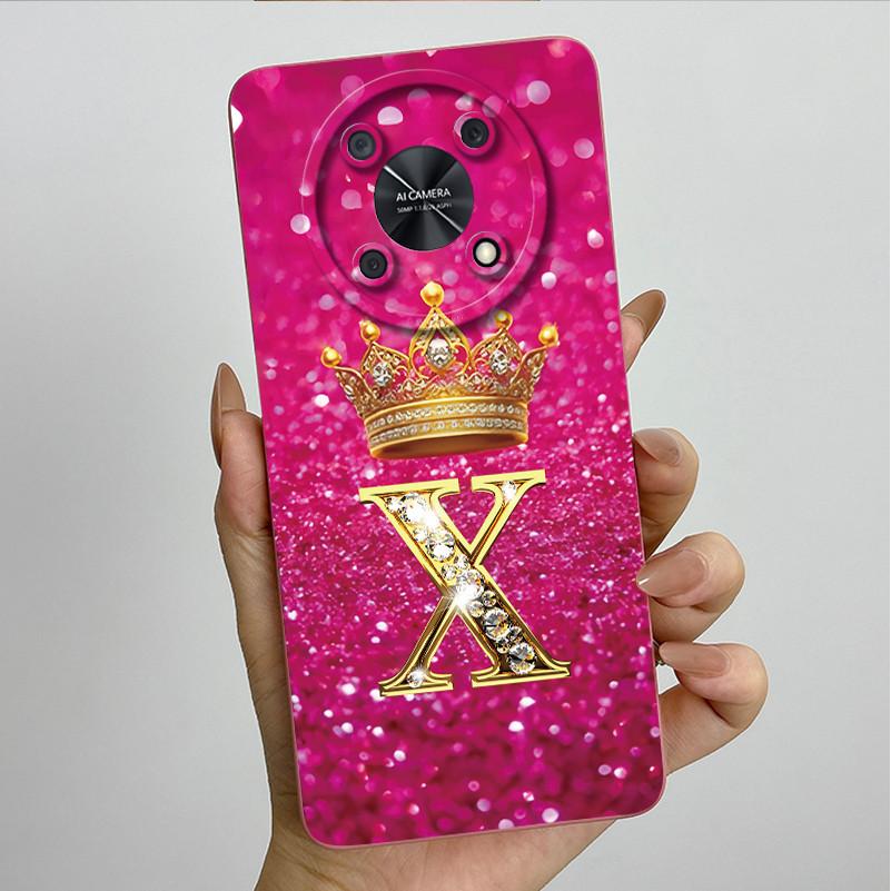 For Huawei Nova Y90 (CTR-LX2) / Nova Y91 (STG-LX1) Fashion Initial Letter Couple Phone Case Soft Silicone TPU Protective Casing