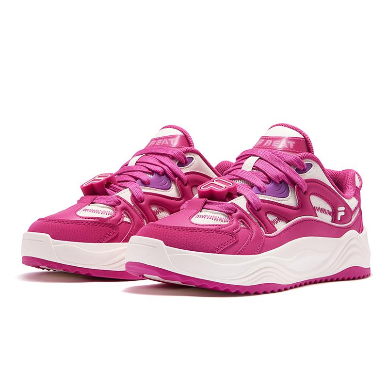Fila Fusion Workwear Fabric Synthetic Leather Double Laces Round Toe Comfortable Low Top Skate Shoes Women Sneaker T12W612910F-GL