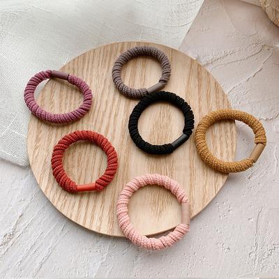 5 Stück/Los Haargummis Damen Mädchen Einfache Basis Elastische Haargummis Kopfschmuck Einfarbiges Stirnband Mode Haaraccessoires