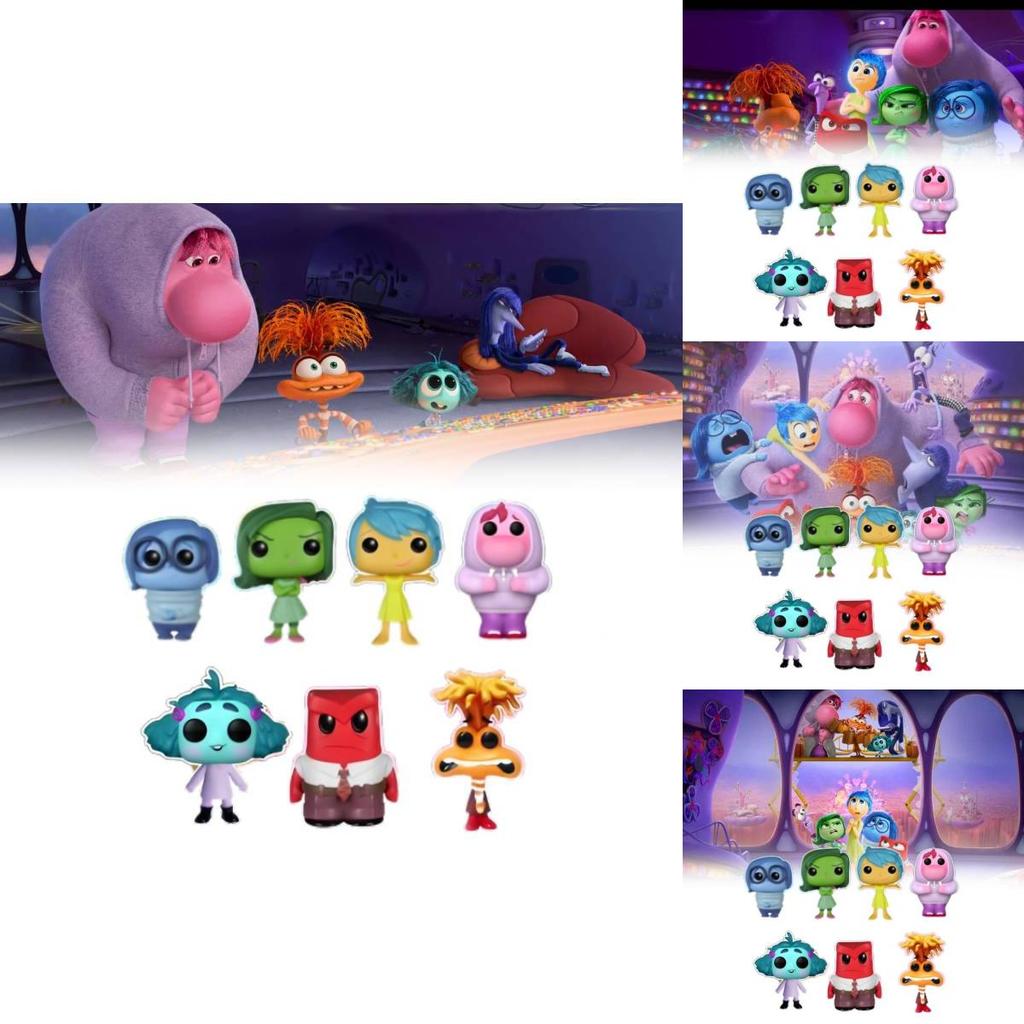 Adorable Inside Out Plush Toy Set Featuring Emotional Characters In Colorful Pvc Design