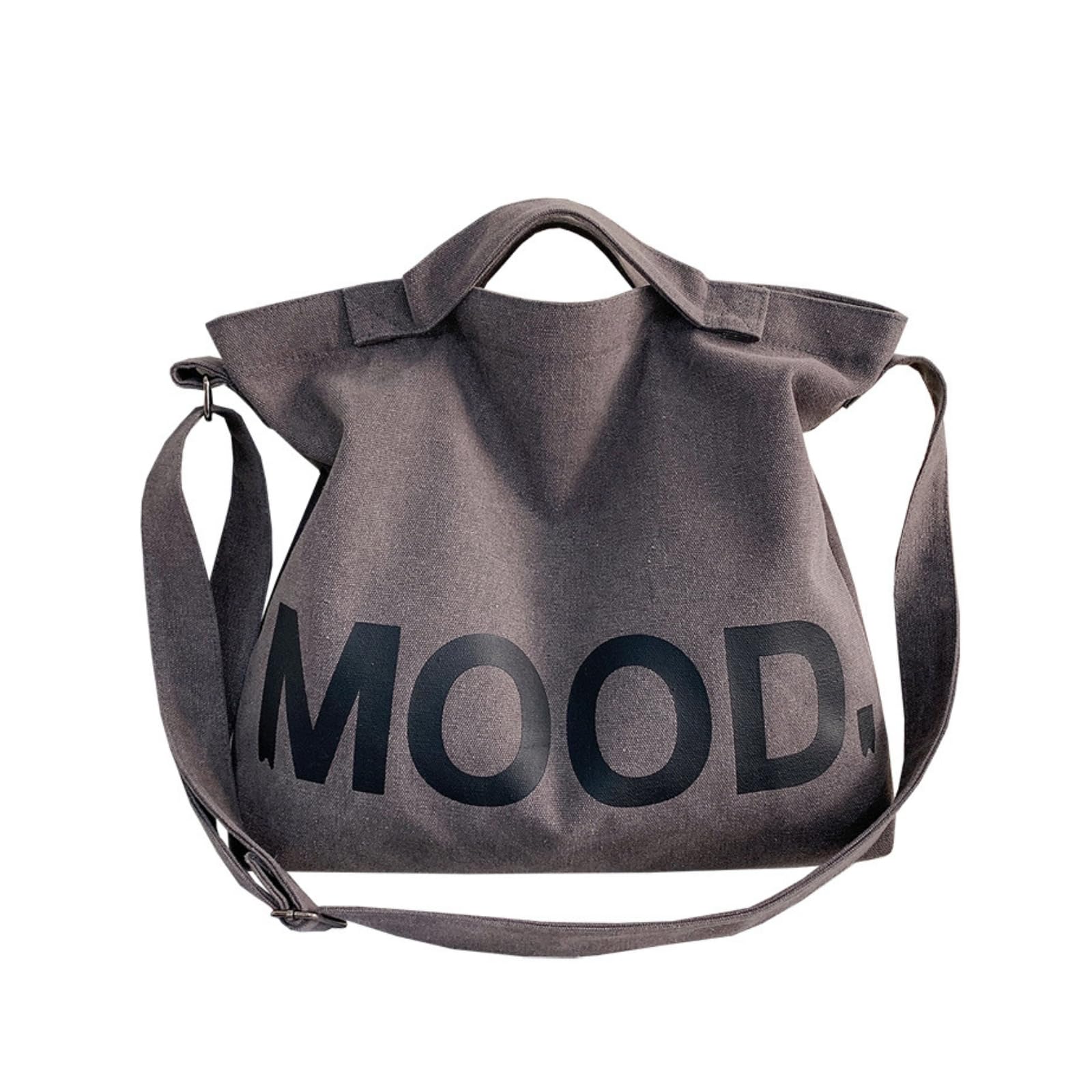 

S.T.S.G Холщовая сумка через плечо для женщин, большая, кросс-боди, корейский стиль, милая, легкая, большой вместимости, формата А4 (Какао Браун)