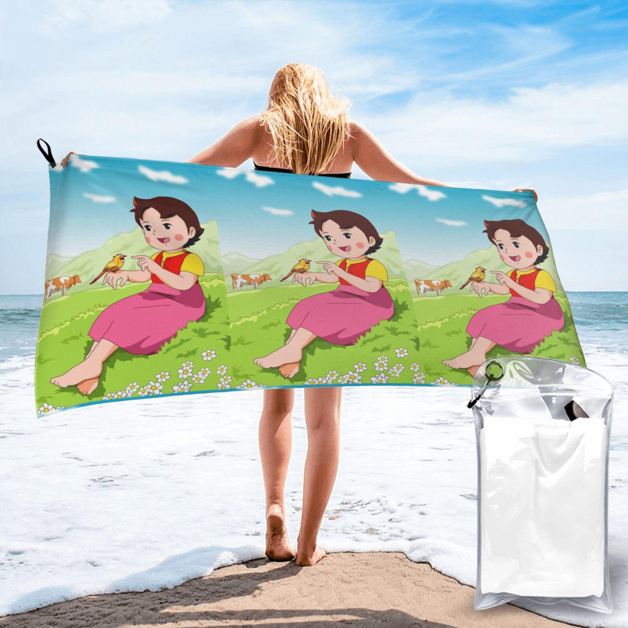 Heidi Beach Towel Soft Microfiber Quick Dry Absorbent Quick Towels For Bath W30*H60(CM)