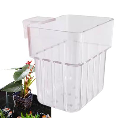Aquarium Plant Holder Transparent Aquarium Decorations Plants Pot Aquatic Plants Holder Aquatic Plant Cup Fish Tank Planter