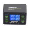Digital USB Charger 50W 8 Port QC3.0 PD Fast Charging Multiple USB Charger Station 100?240V US Plug