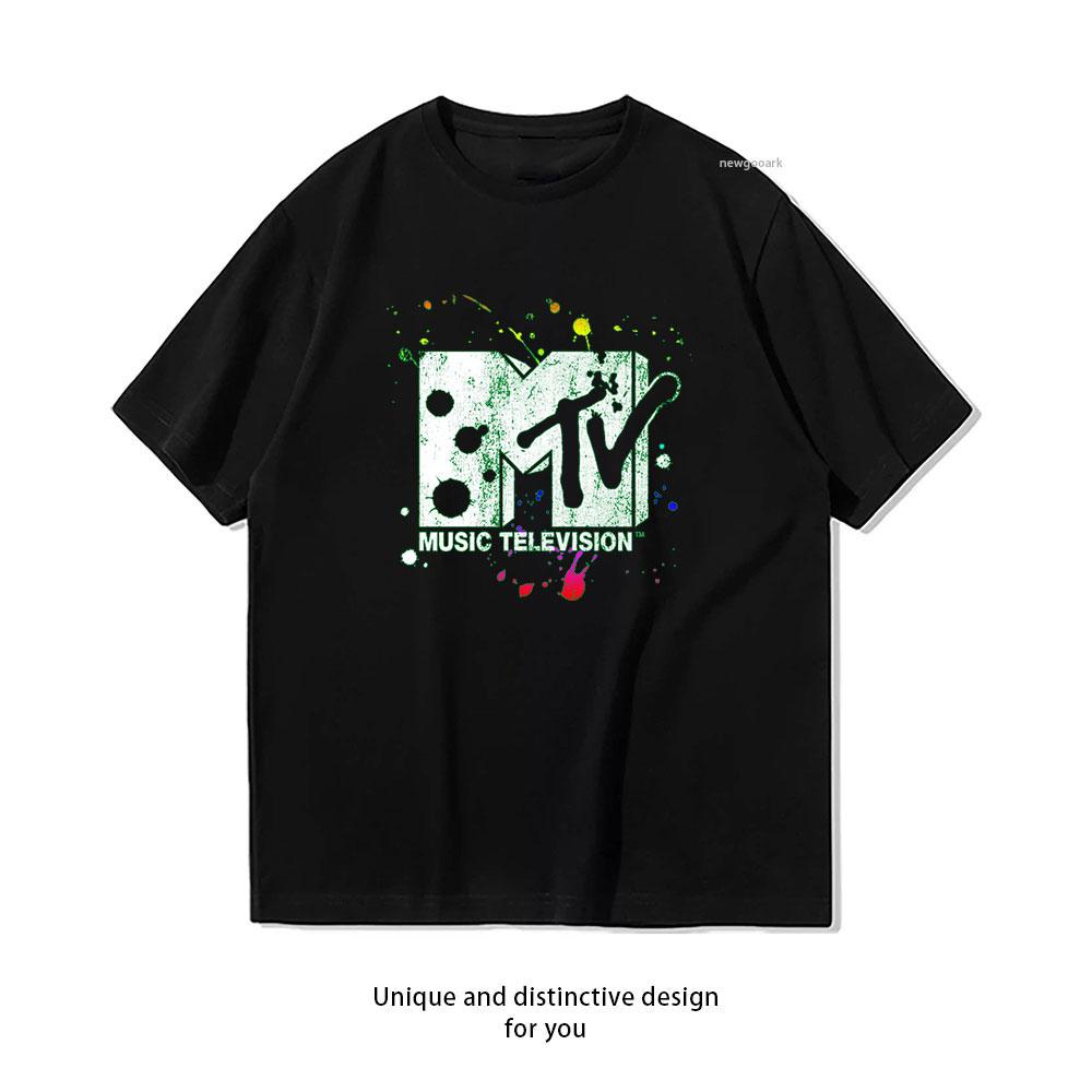 

MTV Paint Splatter Classic TShirt Women Unisex Casual cotton graphic t shirts Creative camisetas tops tee Shortsleev Adult 3XL