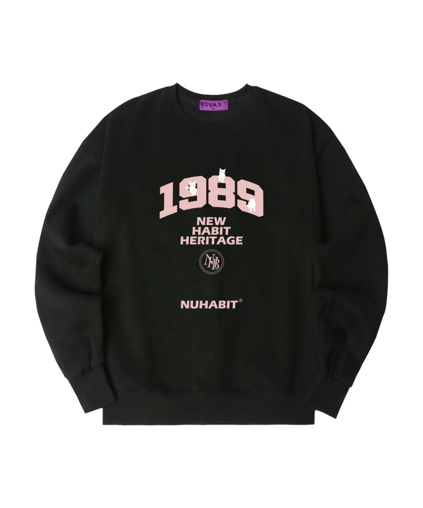 NUHABIT N/H Nhh Cats Oversized Fleece-Lined Sweatshirt_Black (Som4-4Nh1213)