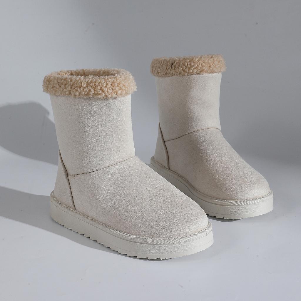 Large Size Platform Snow Boots Women's Cotton Shoes Trend Versatile Matte Warm 2025 Autumn and Winter New Fashion Cotton Shoes