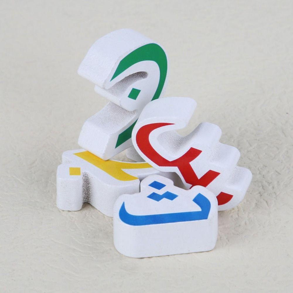 Wooden Arabic Alphabet Puzzles Board Learning Plaything Arabic Matching Toy   Preschool