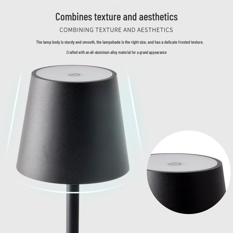 Rechargeable Touch Dimming Table Lamp - Decorative for Dining, Cafe & Bedside Night Light.