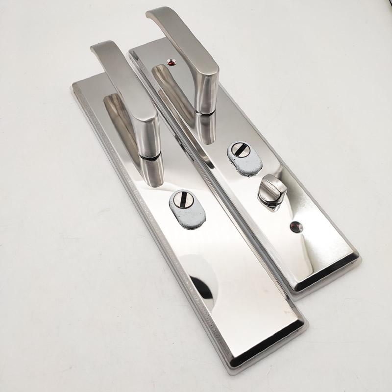 High quality, stainless steel security door lock panel handle and body,silent tongue,lock parts/accessories