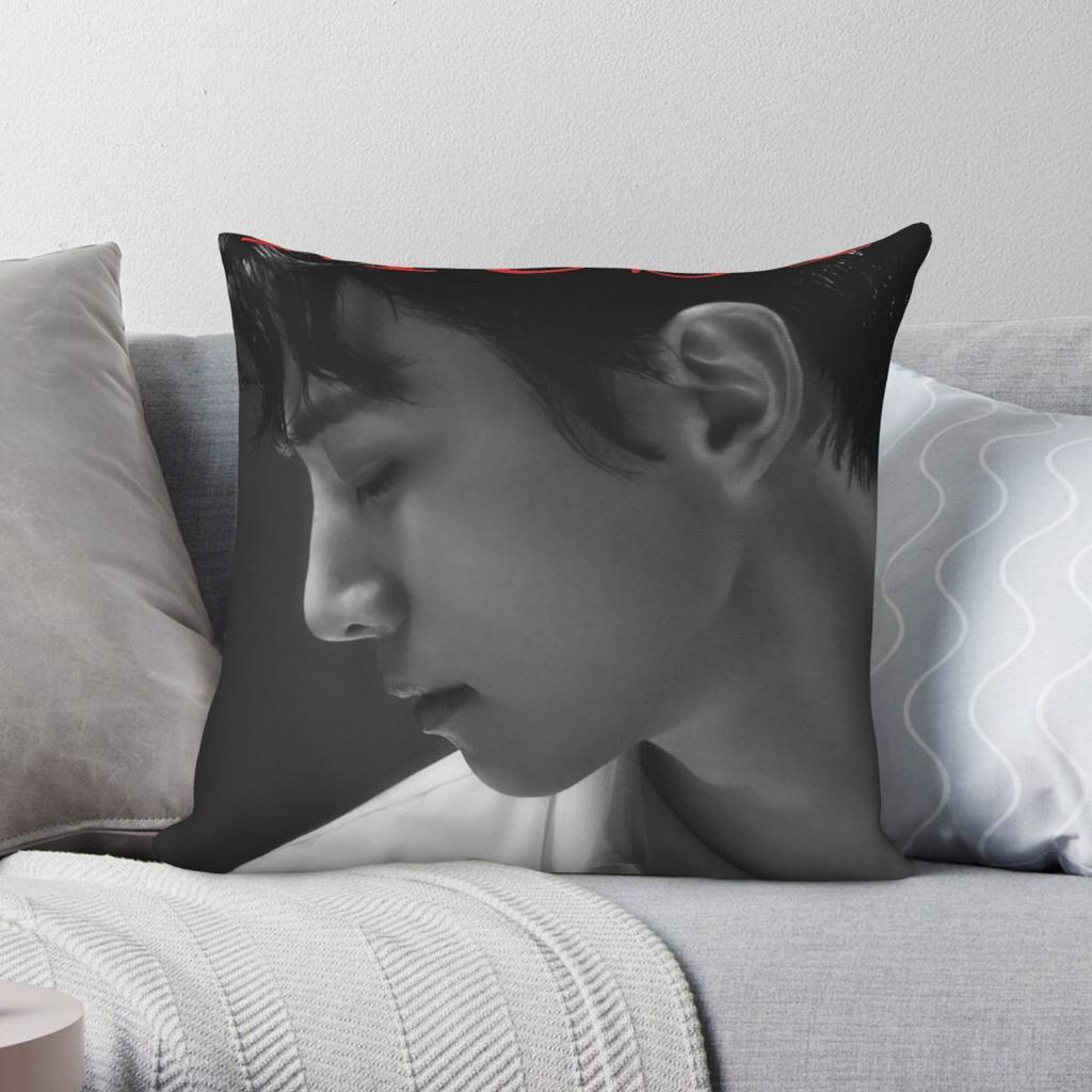 Lee Junho Must Album Square Pillowcase Polyester Linen Velvet Creative Zip Decor Pillow Case Sofa Seater Cushion Cover
