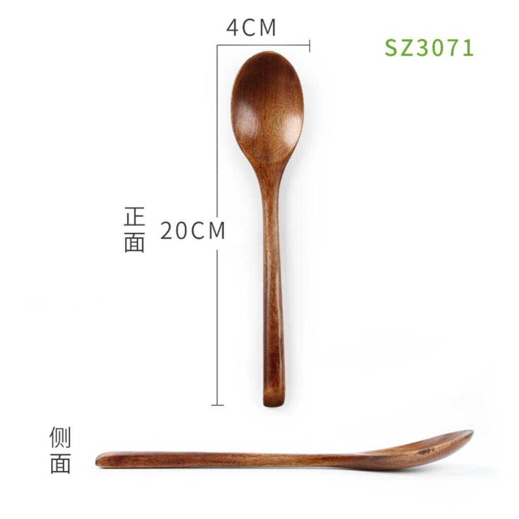 Japonés- Cuchara Pequeña de Madera Cuchara de Arroz de Madera Postre, Café, Miel Cuchara de Madera Cuchara para Polvo Vajilla