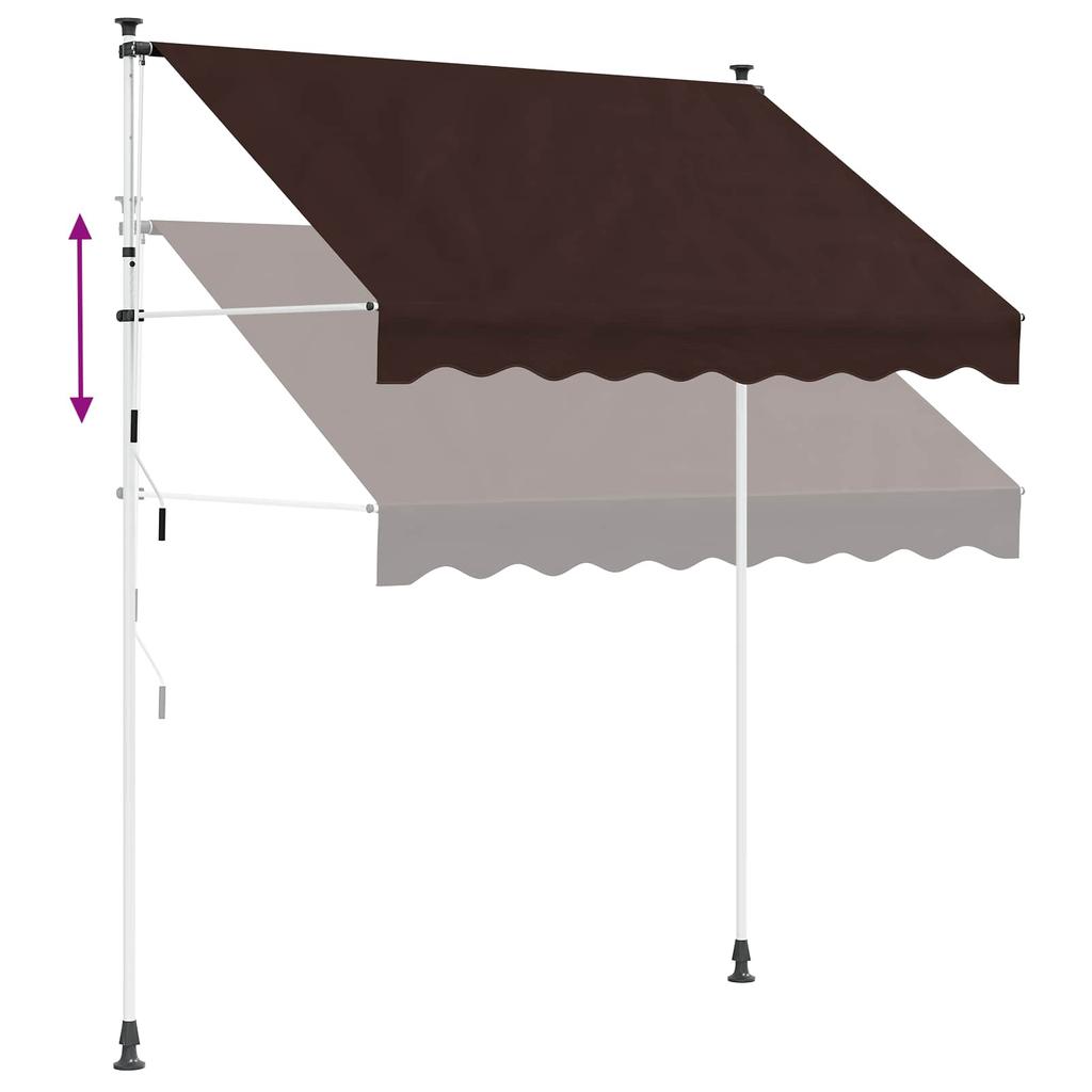 Manual Retractable Awning Brown 100 cm