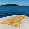 Nautical Lobster Stripes Yellow Quick Drying Bath Towel Microfiber beach towel light weight swimming camping yoga beach out
