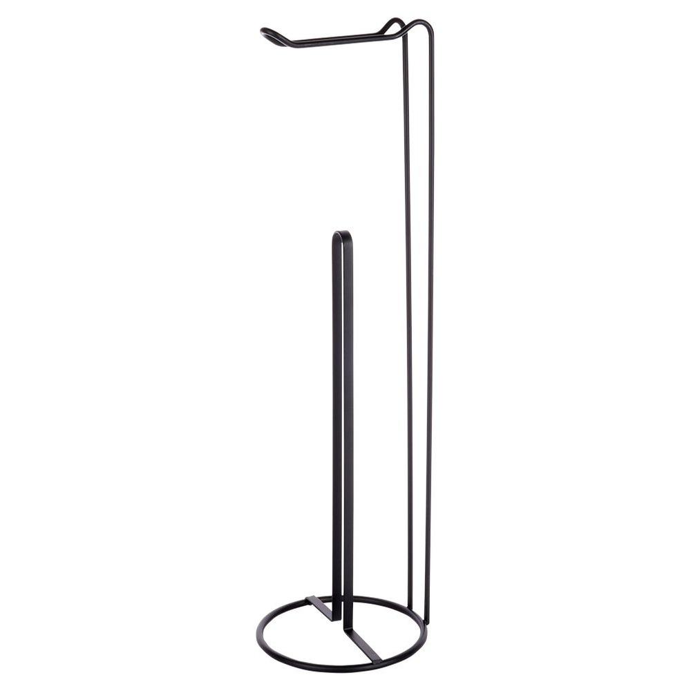 Black metal toilet paper stand 54 cm