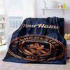 Manchester City Customize Your Name Blanket Gift Personalized Blanket Ultra-Soft Suitable for Bed Livingroom Chair Office Chair