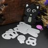 Vlna Kočka Řezací šablony Kovová šablona DIY Scrapbooking Album Papírová karta Embosování Řemeslná vyřezávací šablona Zvíře