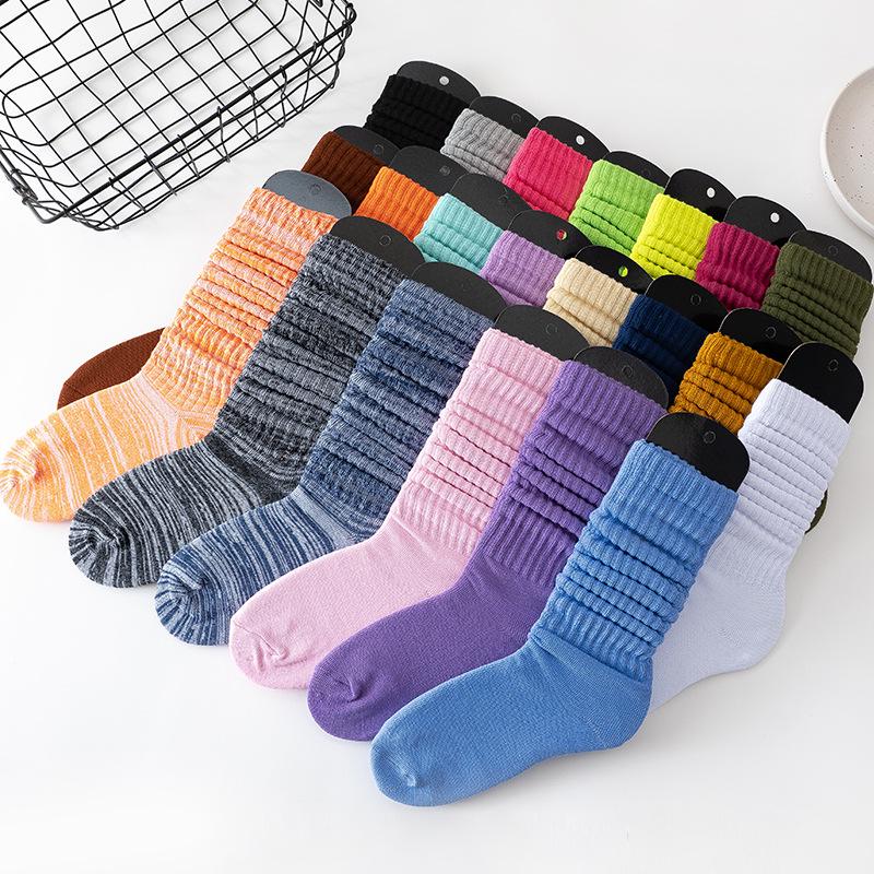 SYVISS Unisex Solid Color Scrunch Socks - Long Warm Leg Warmers, Slouch & Bubble Styles for Men and Women.