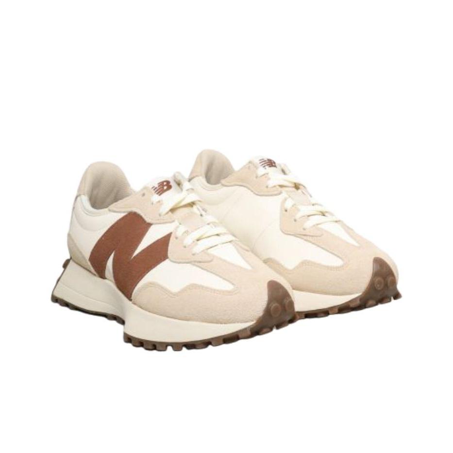 New Balance Nb 327 Versatile Comfortable Low-Top Running Shoes Women Sneaker White Brown U327AM