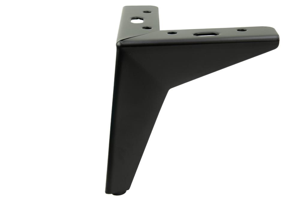 Set of 4 Furniture Legs Star, Matt Black, Height 13 Cm