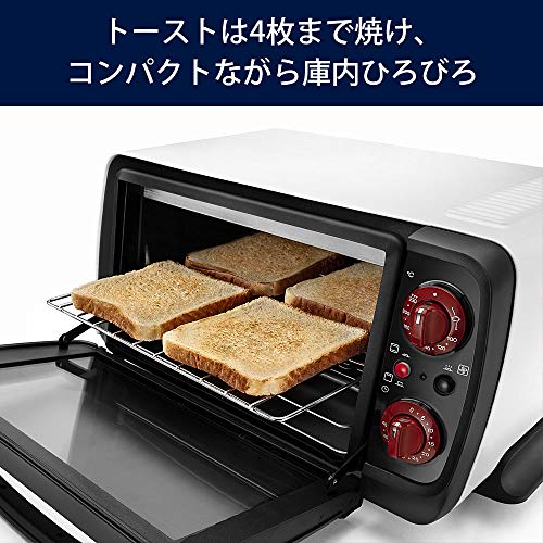 De'Longhi Convection Oven Sfornatuto Ivo EO90155J-W Compact No Uneven Cooking Simple Operation Powerful Heating 6 Types of Cooking Functions Deep Tray
