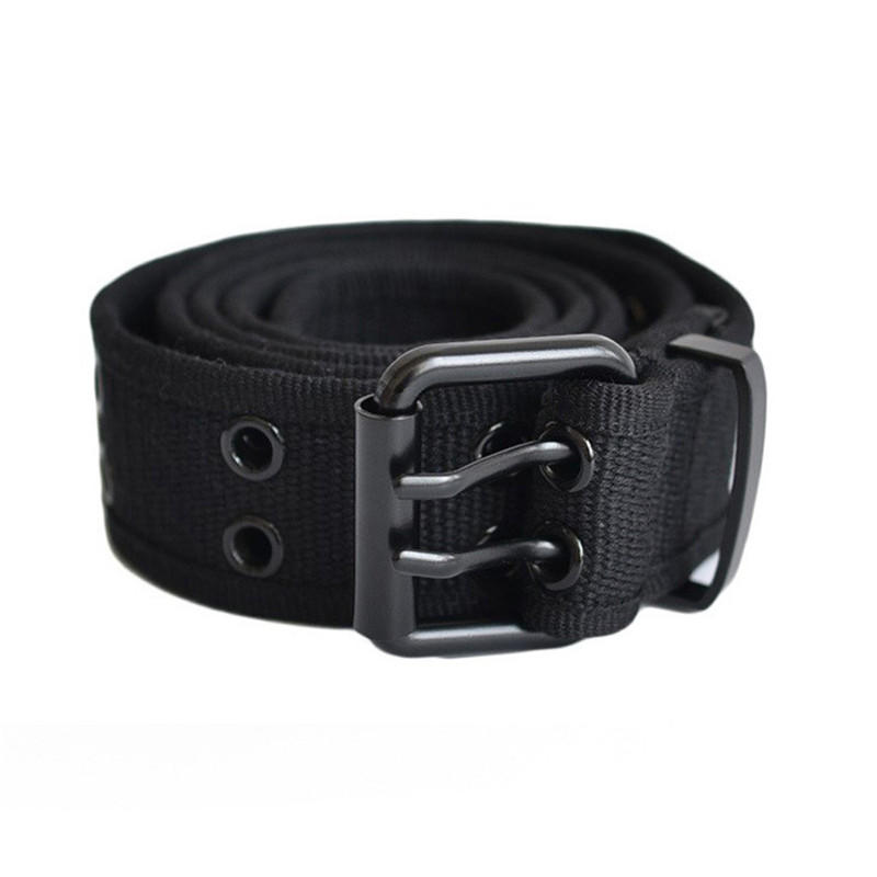 

Punk Style Military Canvas Nylon Tactical Belt For Men Women Casual Fashion Sports And Daily Wear One Size чёрный