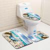 Beach Bathroom Three-Piece Floor Mat Doormat Bathroom Carpet