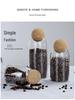 Transparent Borosilicate Glass Jar with Cork Stopper for Tea, Coffee, and Cereal Storage