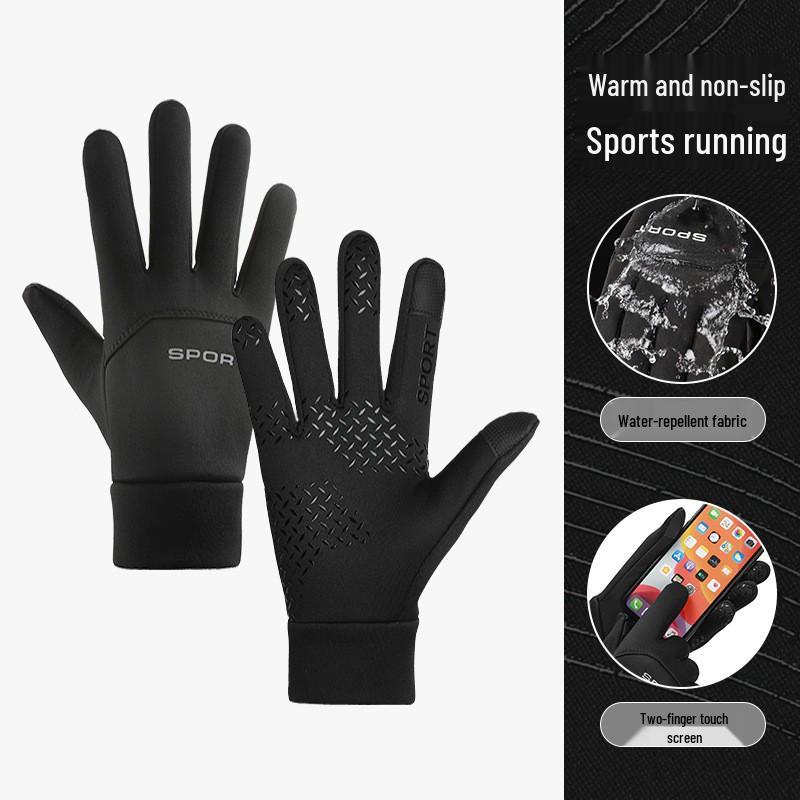 Touchscreen Windproof Water-Resistant Fleece-Lined Full-Finger Gloves for Men & Women - Non-Slip Sports Outdoor Gear for Fall & Winter