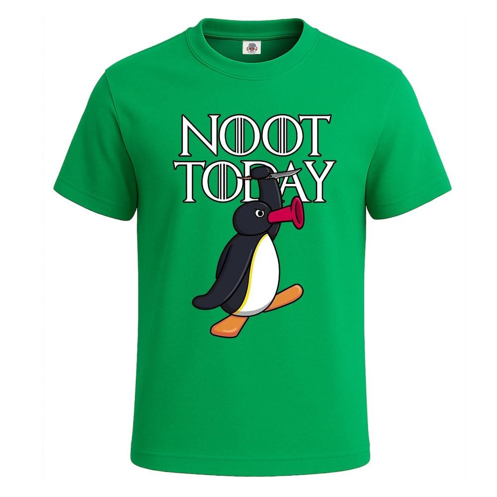 New noot today pingu funny penguin graphic mens tshirt gift party novelty top
