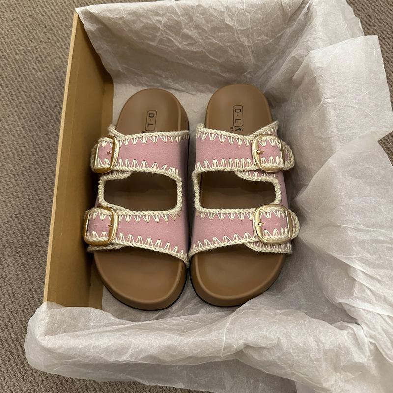 Slippers Women's Summer Outer Wear Sense 2025 New Thick Bottom Height Increase Beautiful with Skirt Cool Slippers