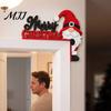 Indoor Holiday Door Sign Christmas Wooden Corner Decor, Festive Gnome/Gingerbread House/Letter Frame Sign, No Unique Gift Idea Drill Topper