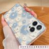 Blue and white flower for apple 16/15/14/13/12promax shock absorber airbag mobile phone case iphone11 soft 78