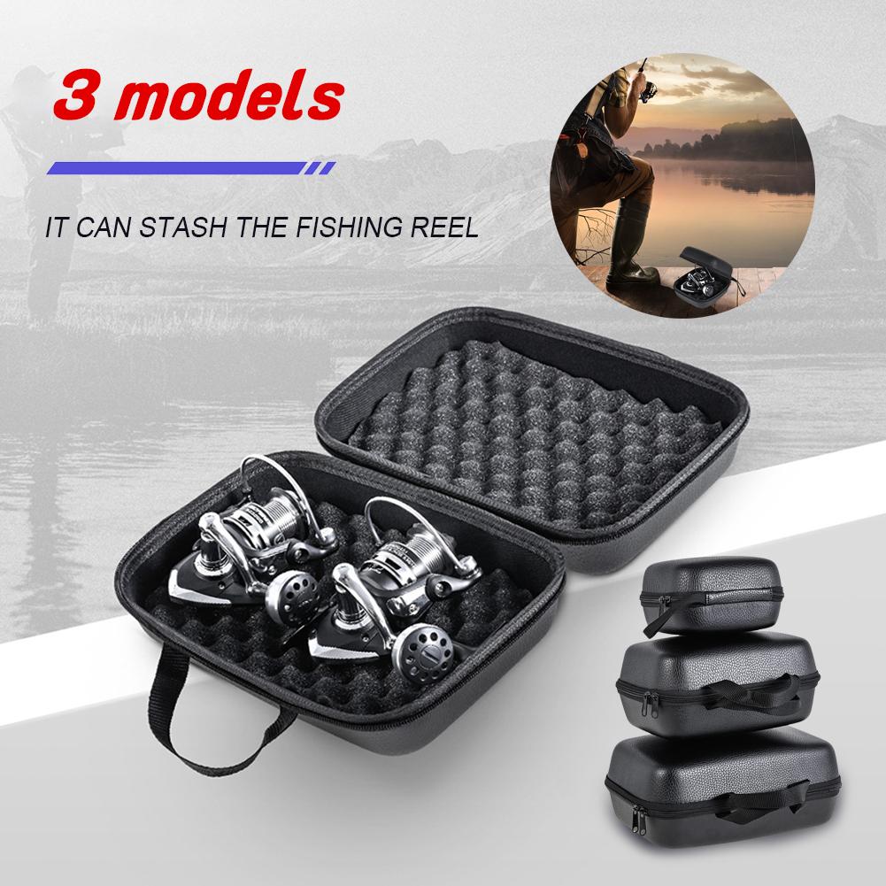 New Portable EVA Fishing Reel Bag Shockproof Waterproof Reel Protective Case Fishing Tackle Storage Case for 1-2 Fishing Reels