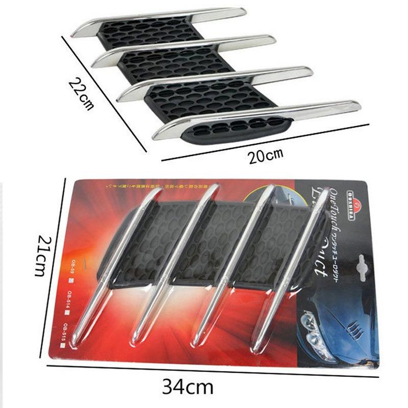 Auto Tuning Hood Vent Decorative Cover for Chevrolet Cobalt Land Cruiser 200 Toyota Prado 150 Camry 50 Jeep Gladiator