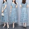 Elegant Floral Slimming Plus Size Summer Dress