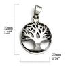 [World Accessories Carmelo] Christian Tree of Life Sterling Silver Pendant Top