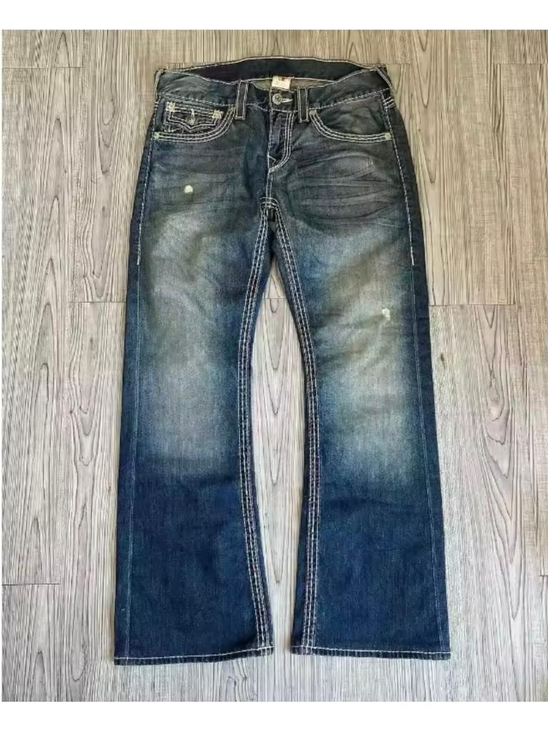 RogueWave Retro Harajuku Džíny s vysokým pasem, rovnými nohavicemi a širokými nohavicemi, módní 2000, vyšívané, ležérní, hip hop, street, goth džíny