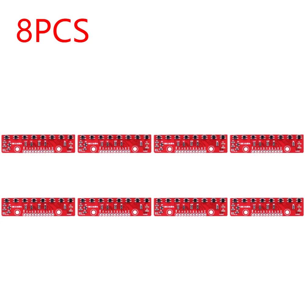 10-1PCS 3.3V-5V Line Follower Infrared Detection Sensor 8 Channel 8Bit Detector Hunt Board PCB Infrared Detection Module Board