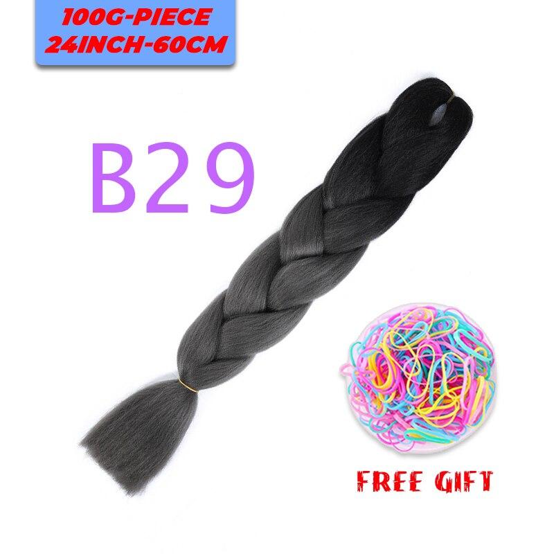 MERISIHAIR Single Ombre Color Synthetic Hair Extension Crochet Twist Jumbo Braiding Long Hair